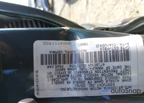 2002 Toyota Camry Le из США, поврежденный, VIN 4T1BE32K92U507058